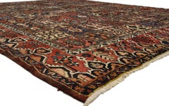 Antique Persian Bakhtiari Rug with Four Season Garden Design