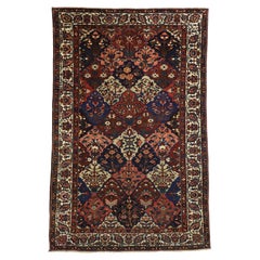 Antique Persian Bakhtiari Rug with Four Season Garden Design