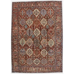 Antique Persian Bakhtiari Rug with Four Seasons Design and Traditional Style