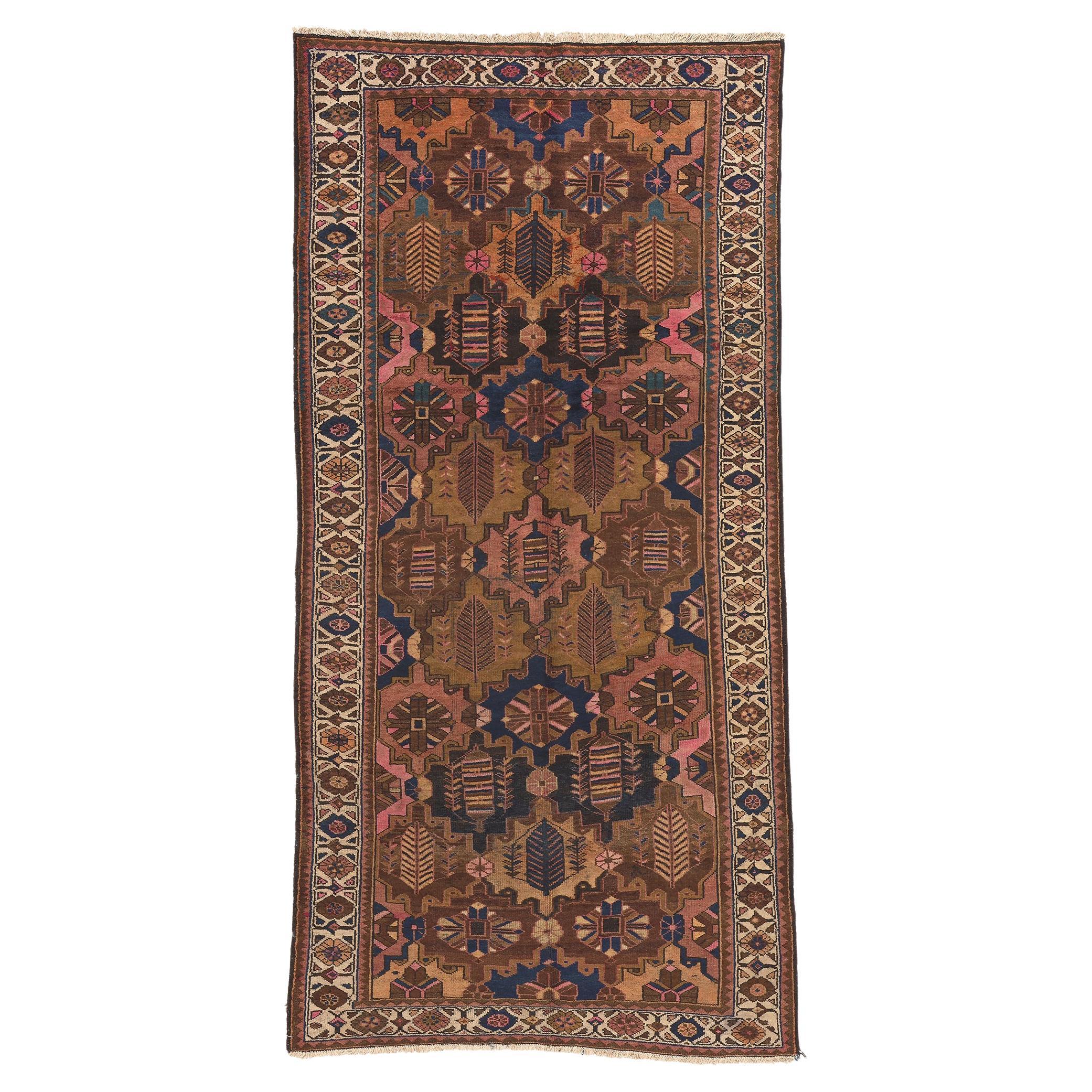 Antiker Bakhtiari-Teppich mit Gartendesign der vier Jahreszeiten