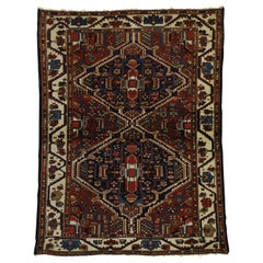 Tapis persan ancien Bakhtiari de style traditionnel et moderne