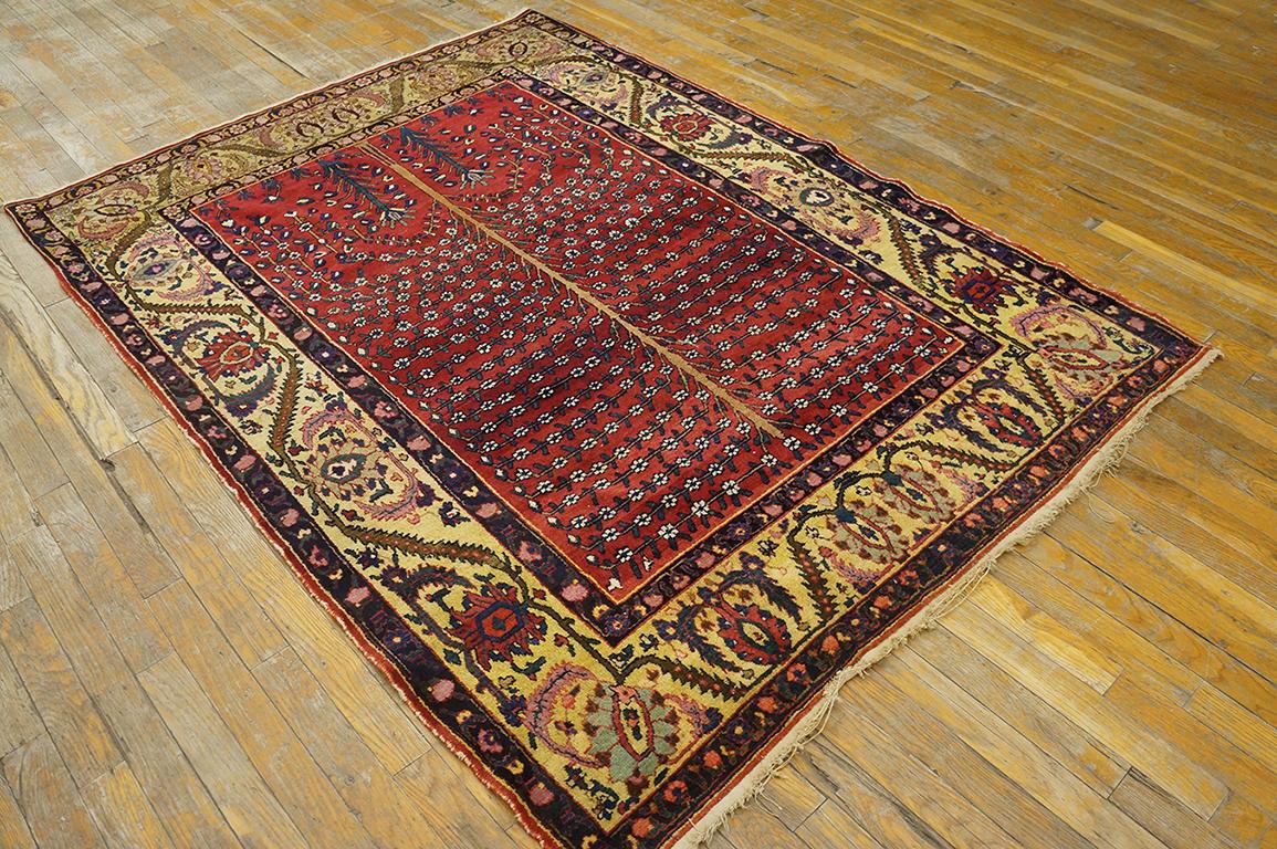 Hand-Knotted Late 19th Century Persian Bakhtiari Tree of Life Carpet (4'7