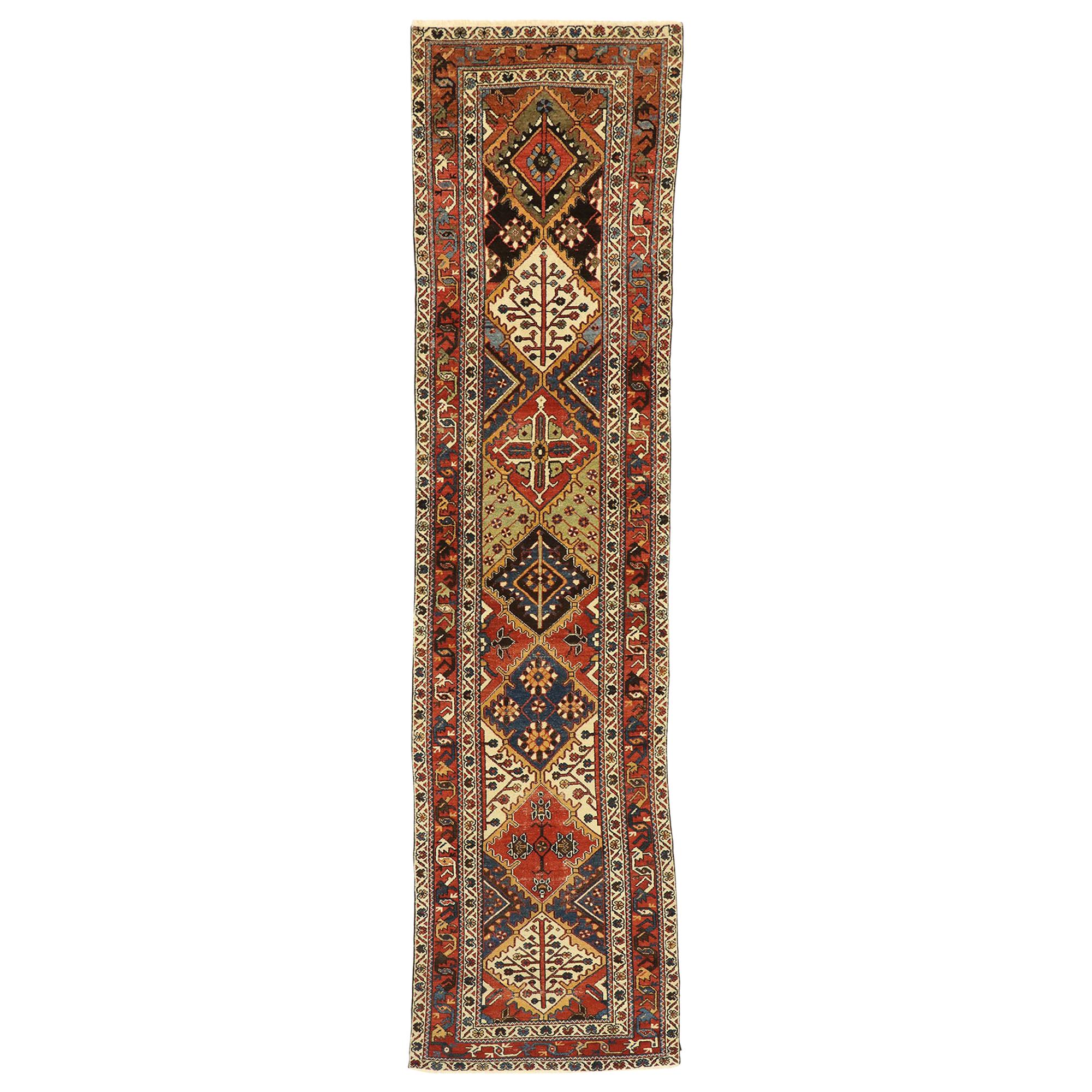 Antique Persian Bakhtiari Runner with Modern Rustic Pacific Northwest Style