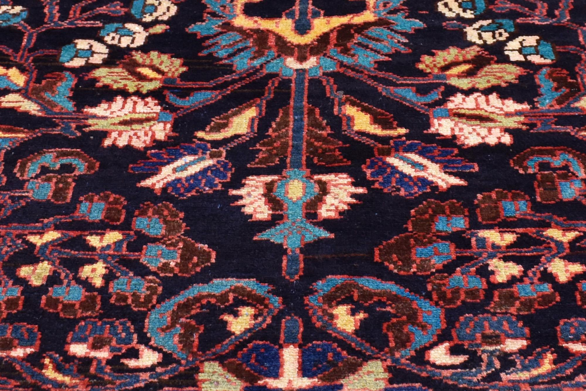 Hand-Knotted Antique Persian Bakhtiari Carpet, 03'04 x 10'00 For Sale