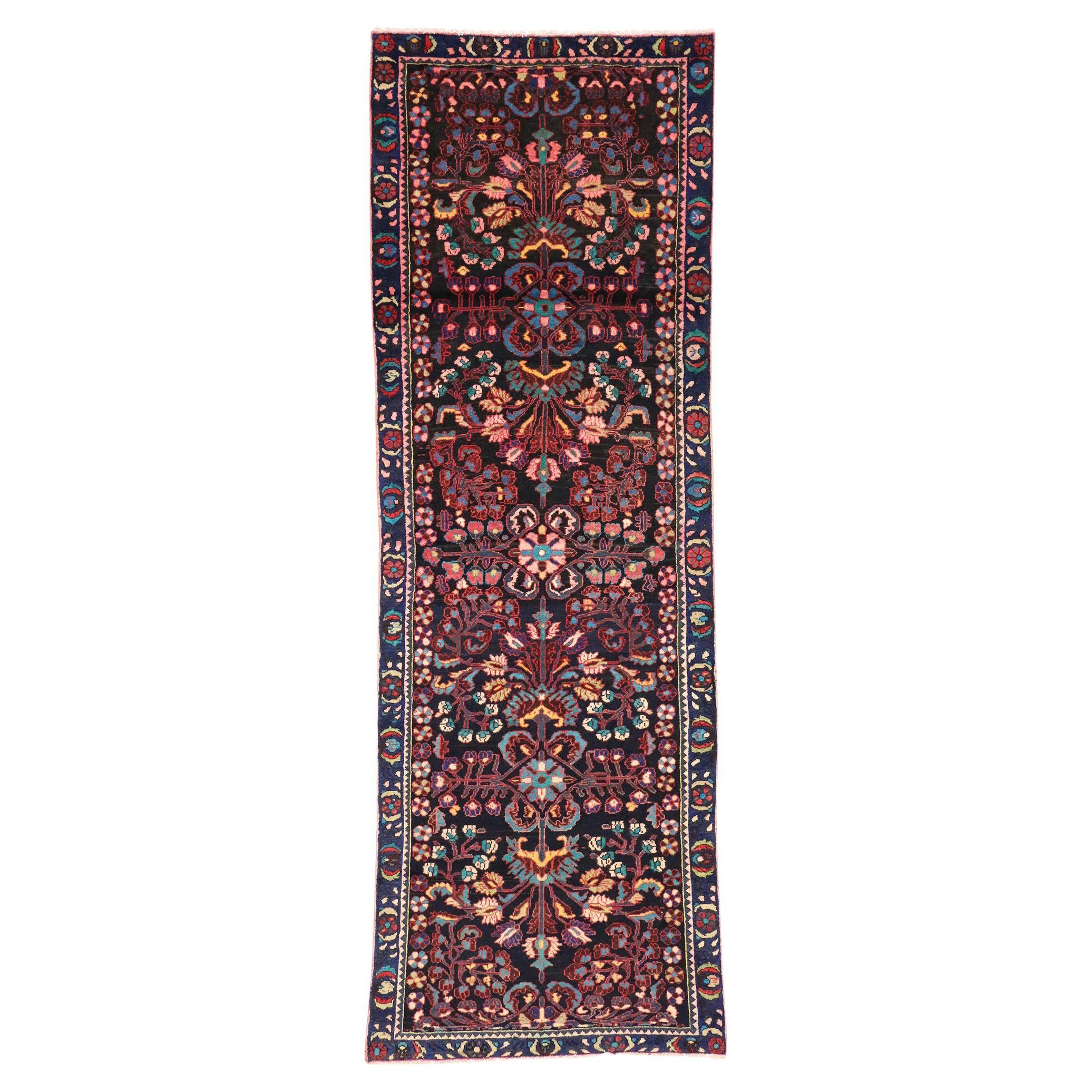 Antique Persian Bakhtiari Carpet, 03'04 x 10'00