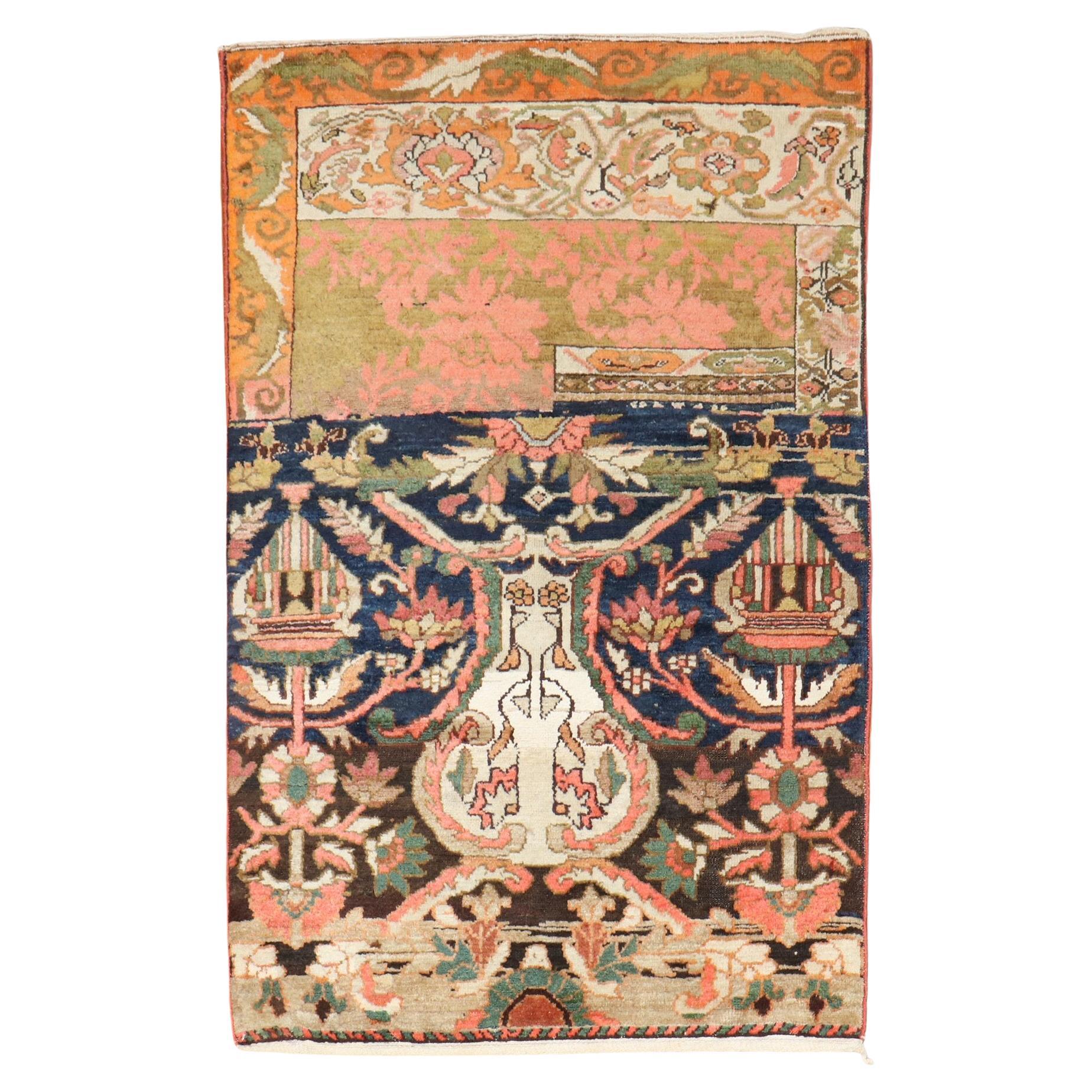 Antique Persian Bakhtiari Sampler Rug
