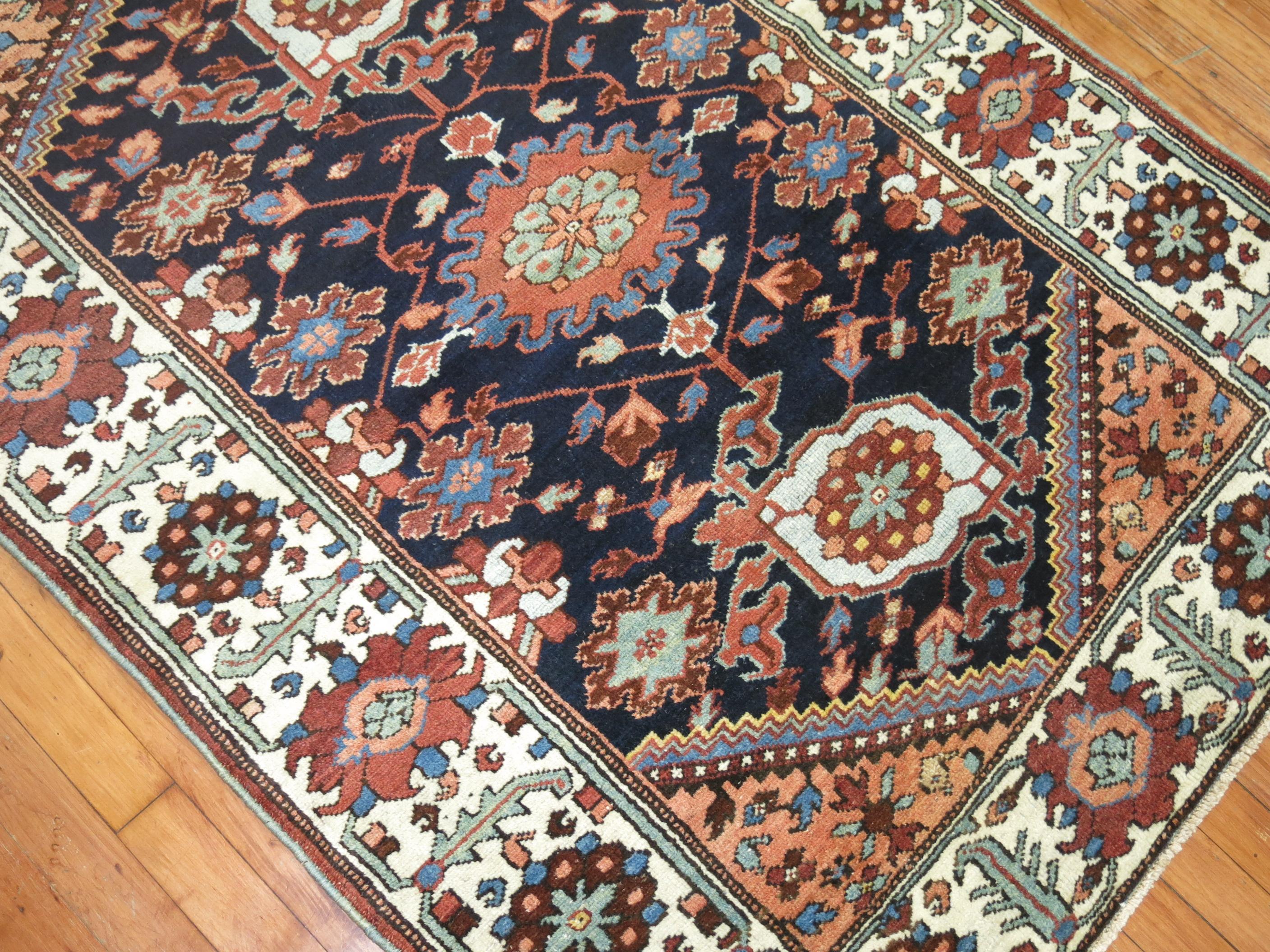 Hand-Woven Antique Persian Bakhtiari Scatter Size Rug For Sale