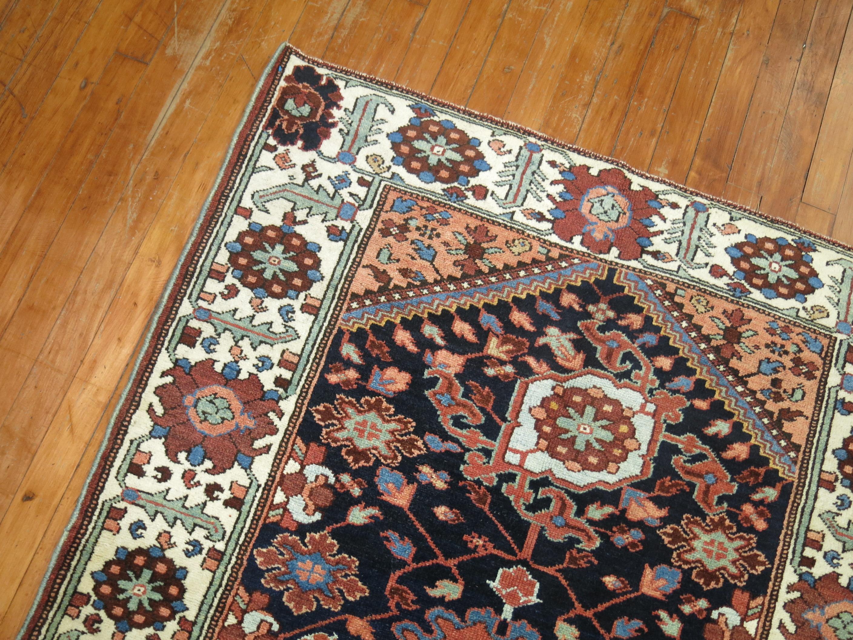 Wool Antique Persian Bakhtiari Scatter Size Rug For Sale