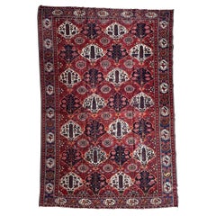 Antique Persian Bakhtiari Tribal Rug with Florals, Trees, Birds