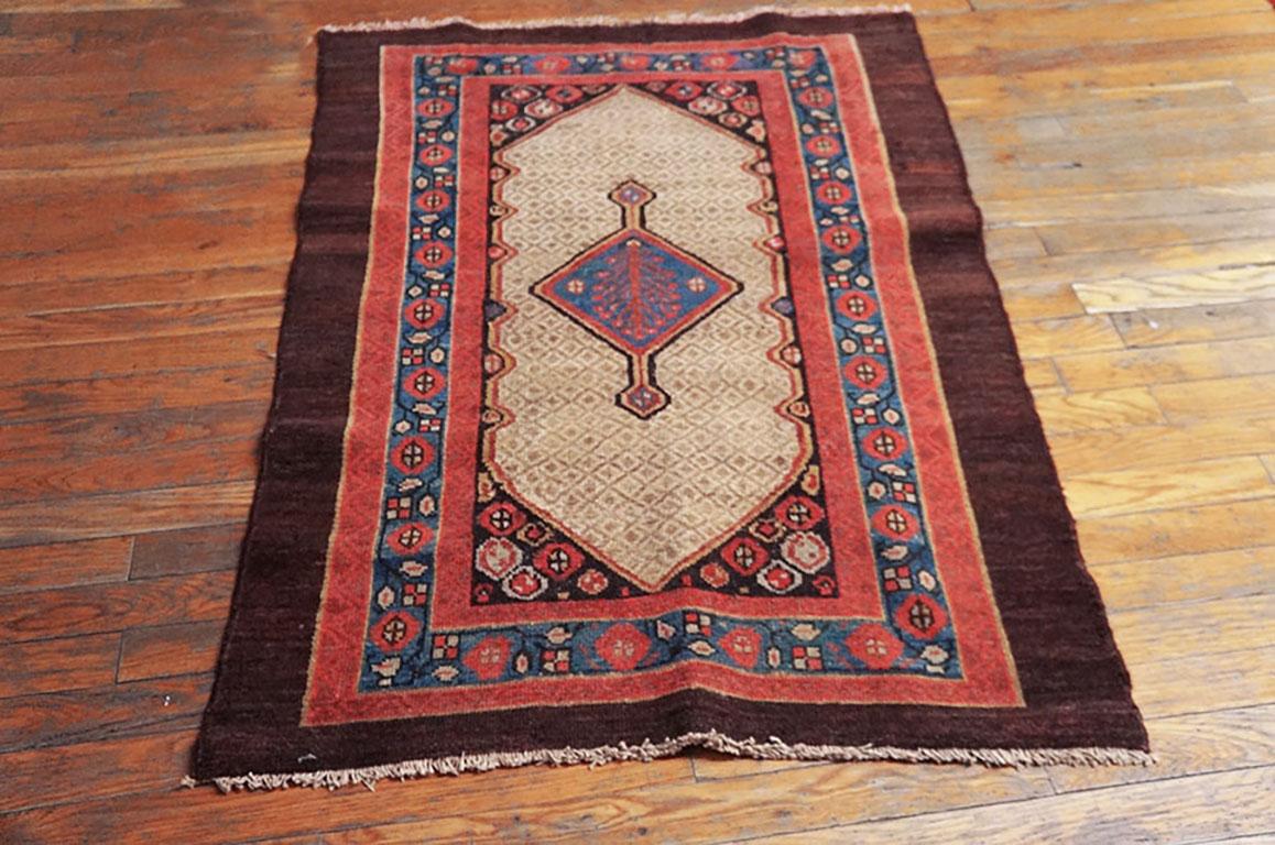 Antique Persian Bakshaiesh rug. Size: 2'10
