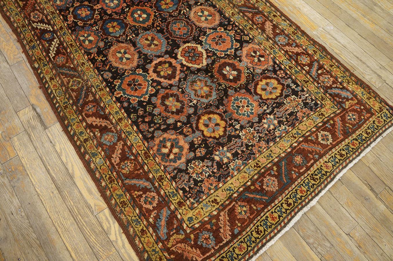 Antique Persian Bakshaiesh Rug 3' 4'' x 11' 8'' For Sale 7