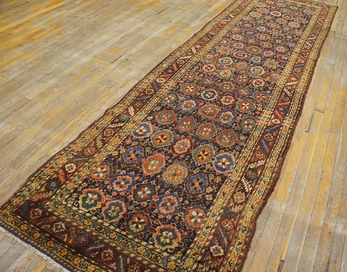 Antique Persian Bakshaiesh rug, size:3' 4'' x 11' 8''.
