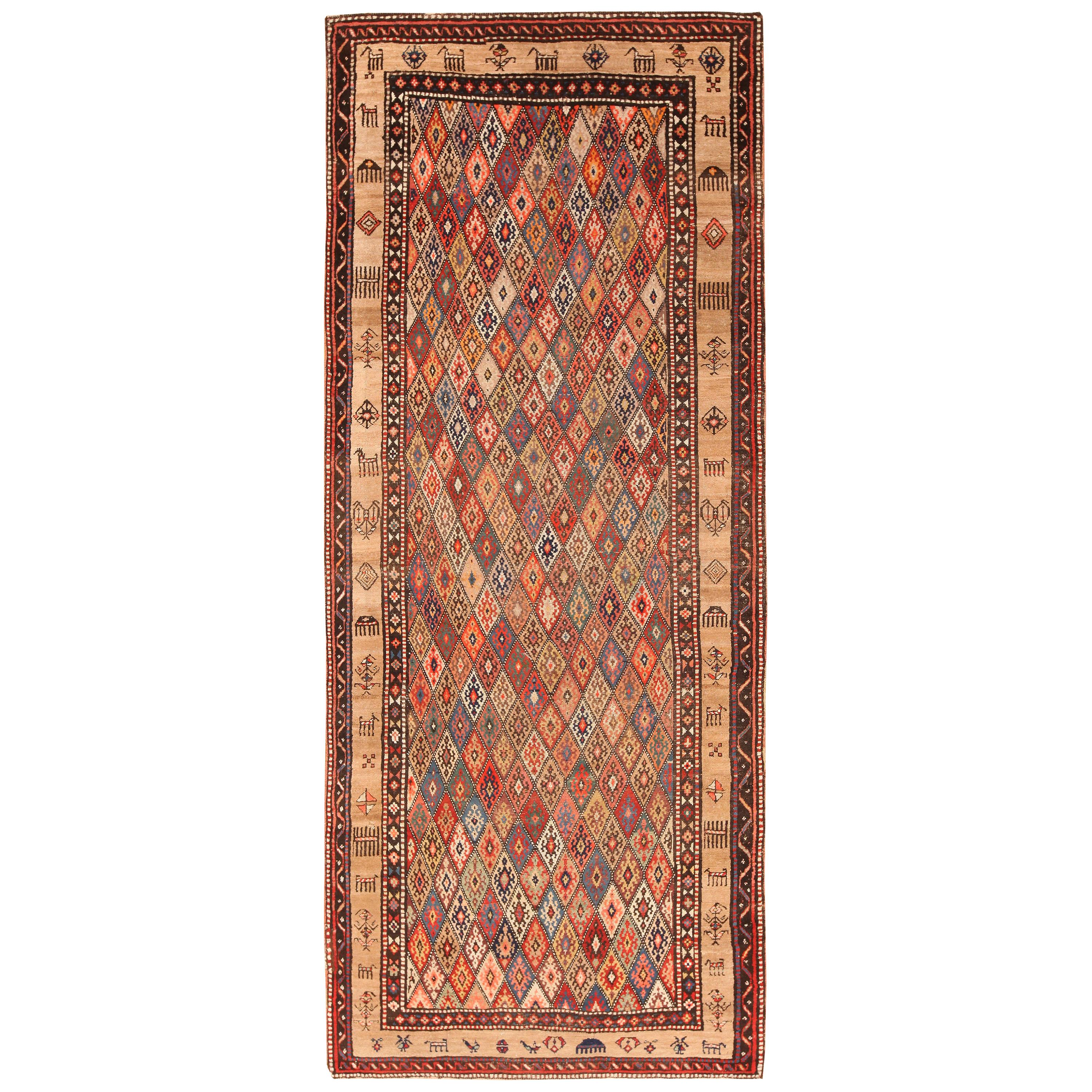 Antique Persian Bakshaish Rug at 1stDibs