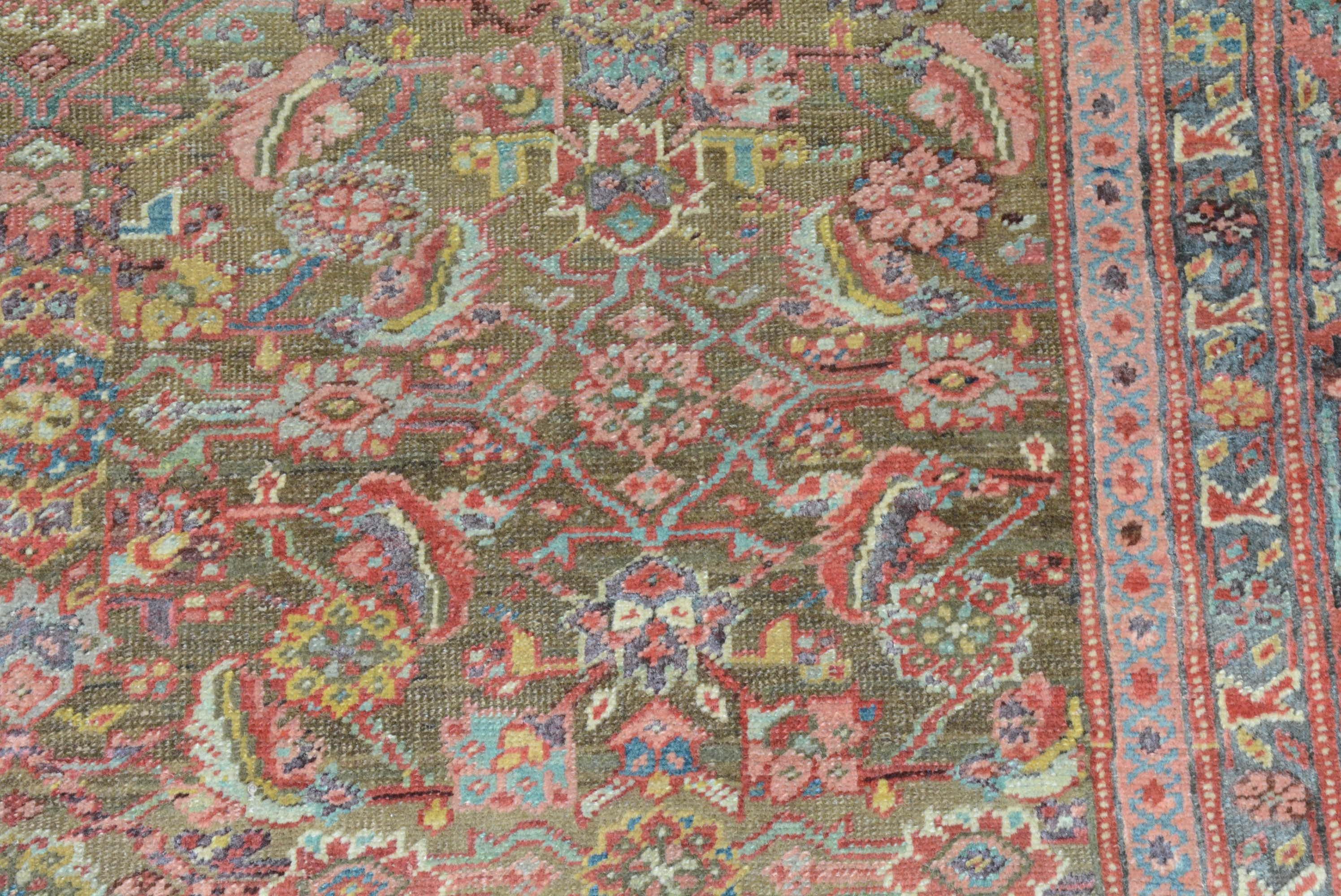 Tissage Tapis persan ancien en bakshaish en vente