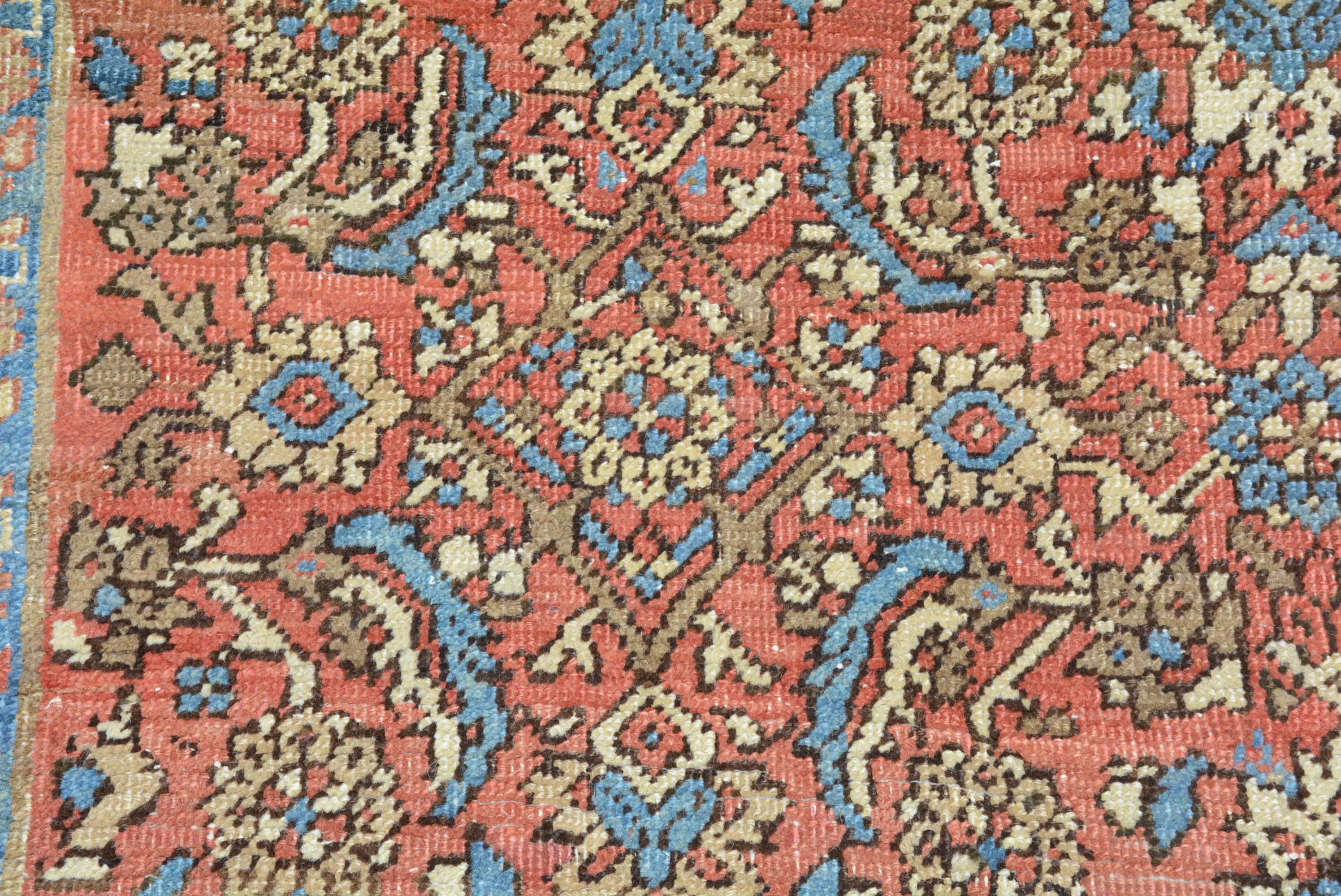 Wool Antique Persian Bakshaish Carpet For Sale