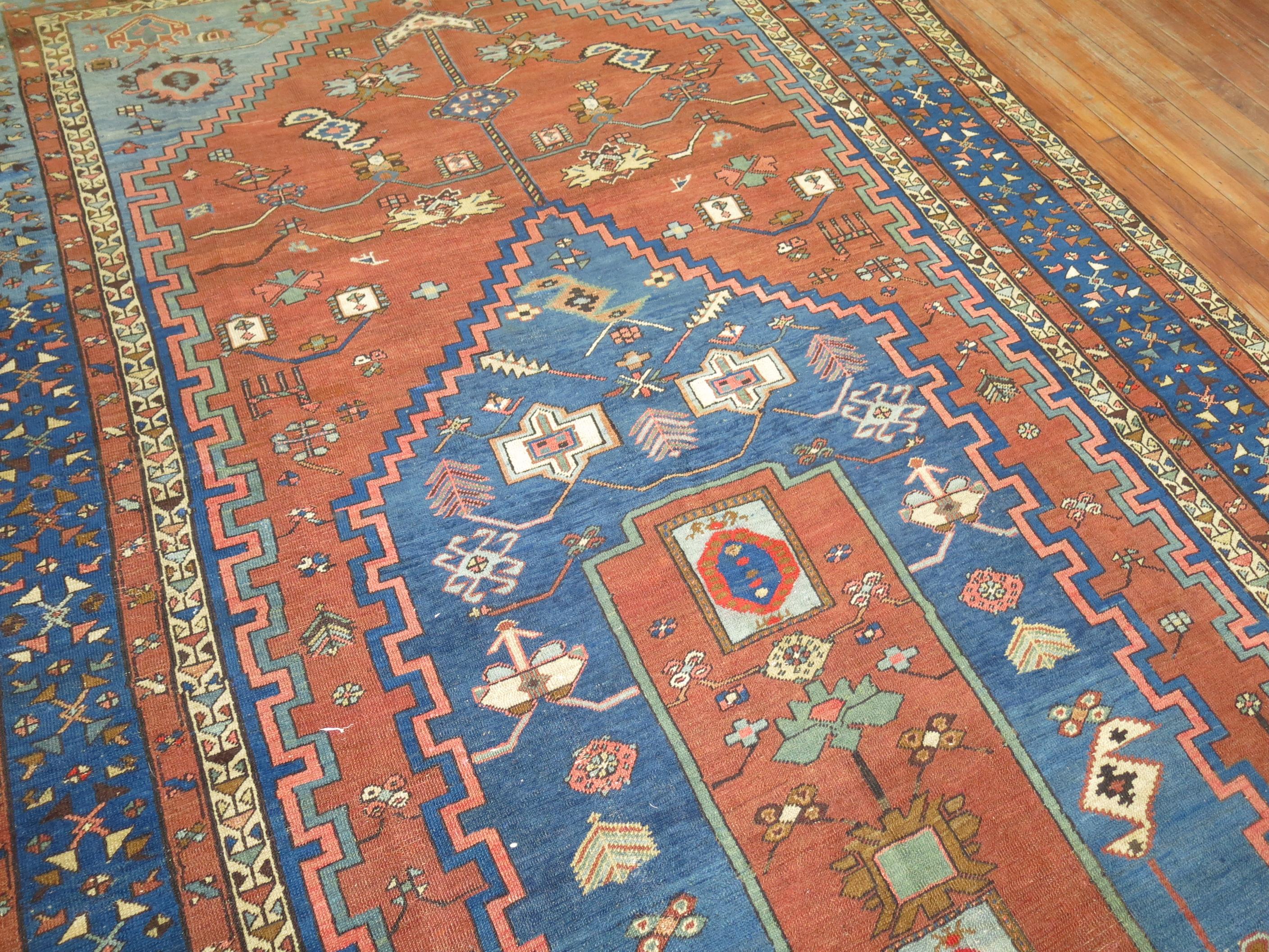 Antique Persian Bakshaish Gallery Rug 3
