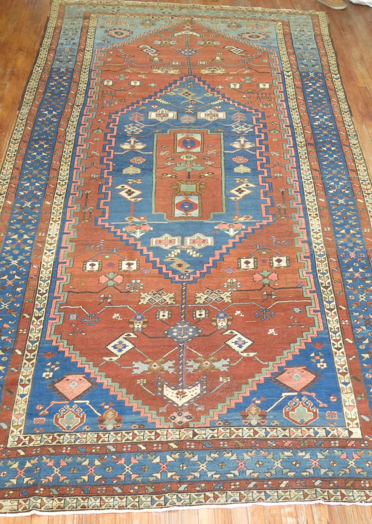 Hand-Woven Antique Persian Bakshaish Gallery Rug