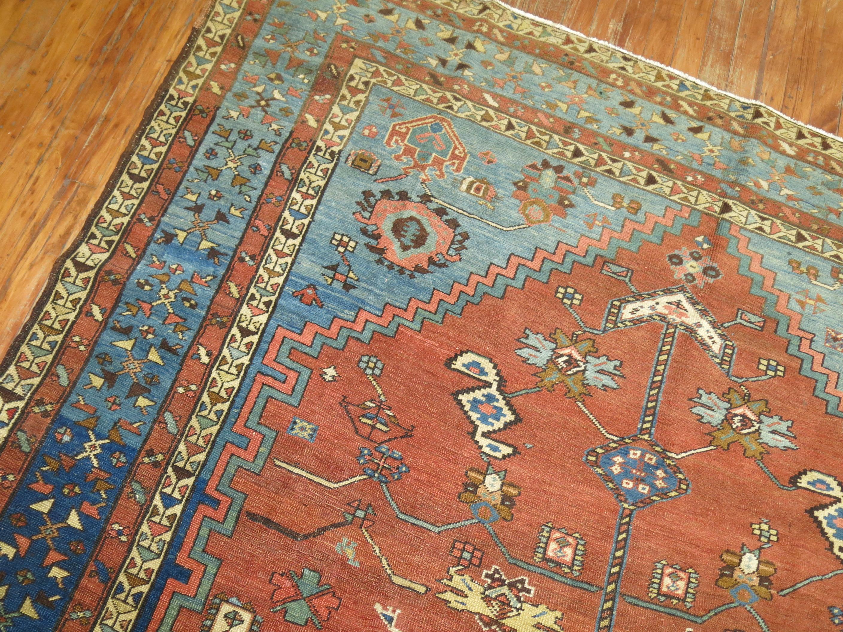 Antique Persian Bakshaish Gallery Rug 2