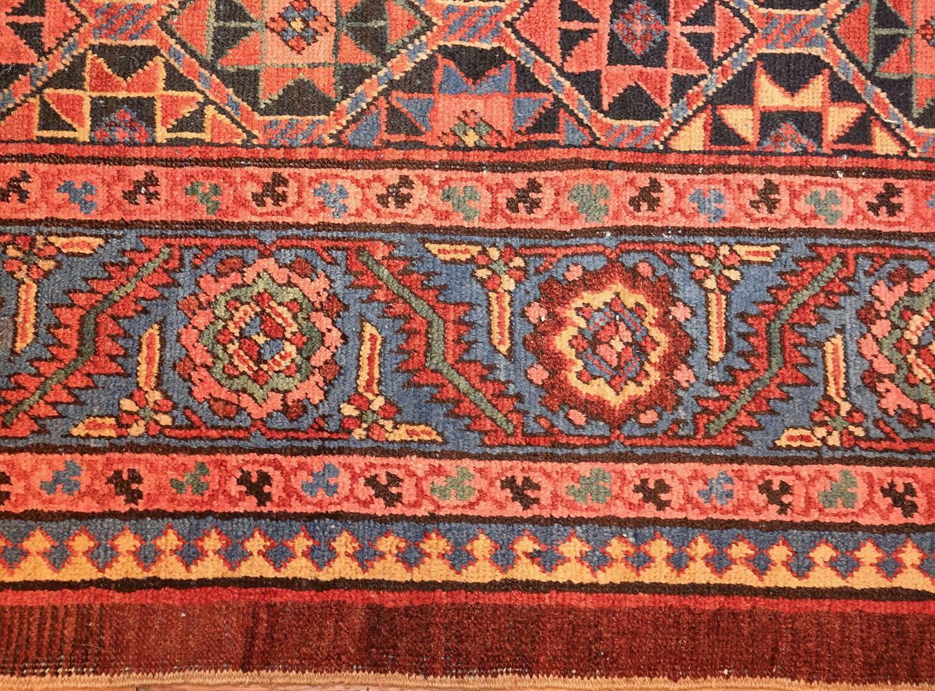 Antique Persian Bakshaish Gallery Size Rug, Country of Origin: Persia, Circa date: Late 19 Century – Size: 6 ft 7 in x 13 ft 9 in (2.01 m x 4.19 m).