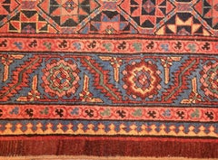 Antique Persian Bakshaish Gallery Size Rug. Size: 6 ft 7 in x 13 ft 9 in