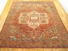 Antique Persian Bakshaish Oriental Carpet, in Large Size with Central Medallion