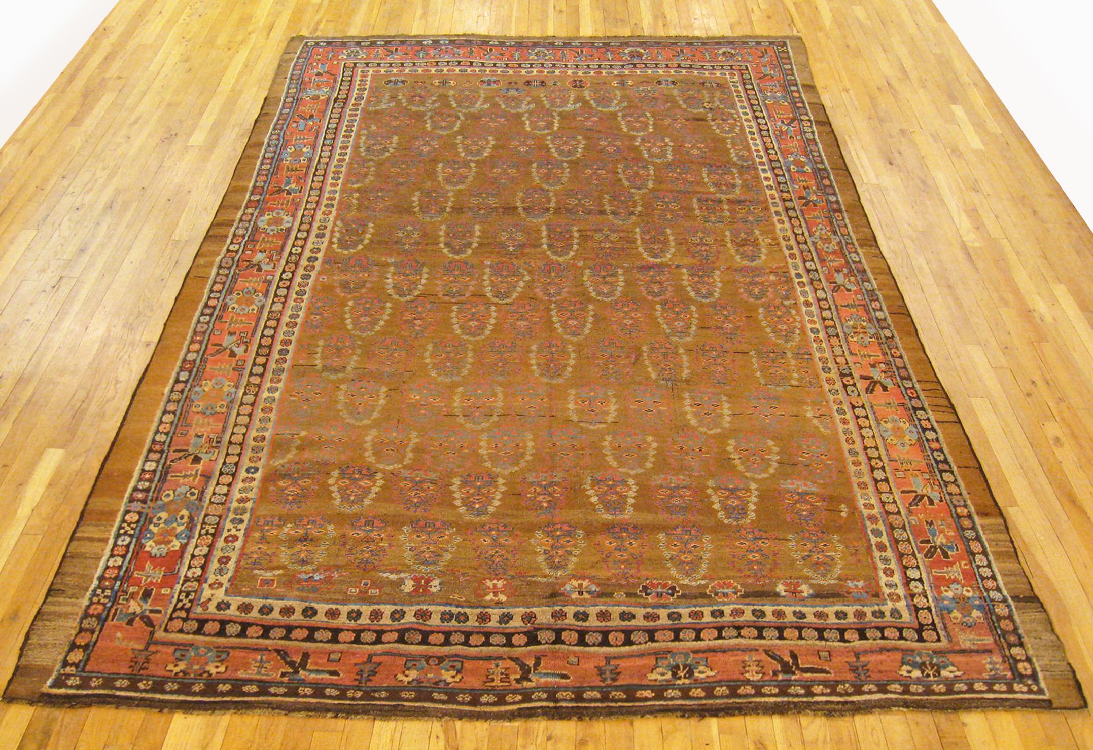 Antique Persian Bakshaish Oriental carpet, in Room Size with Soft Colors

A magnificent Persian Bakshaish oriental carpet, circa 1870, size 10'0