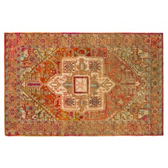 Antique Persian Bakshaish Oriental Carpet, in Large Size with Central Medallion