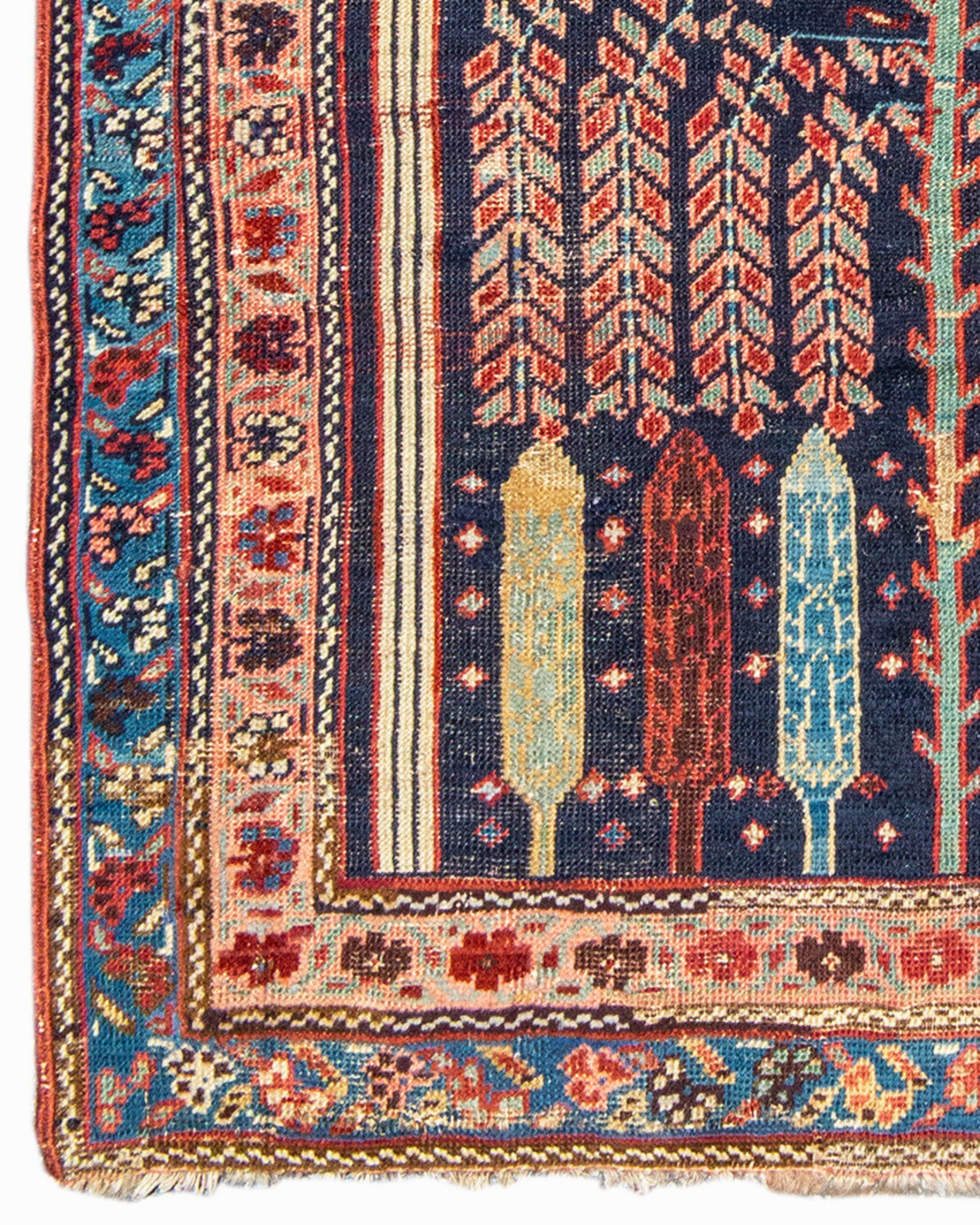Antique Persian Bakshaish Prayer Rug, Mid-19th Century In Good Condition For Sale In San Francisco, CA
