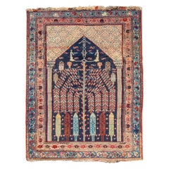 Antique Persian Bakshaish Prayer Rug, Mid-19th Century
