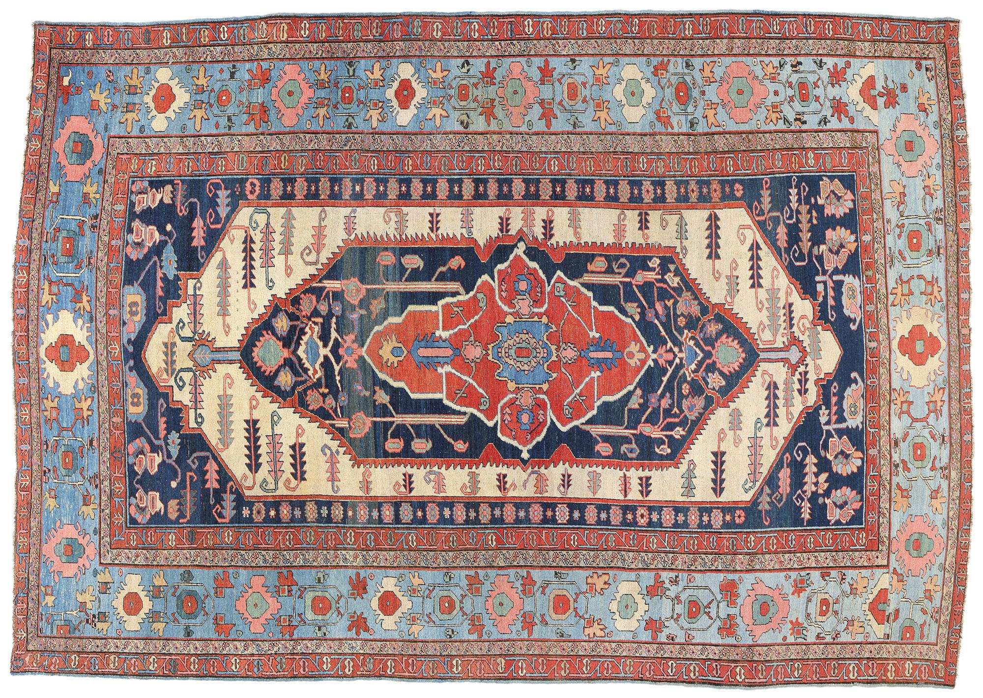 Antiker persischer Bakshaish-Teppich, 11'04 x 16'02 im Angebot 2