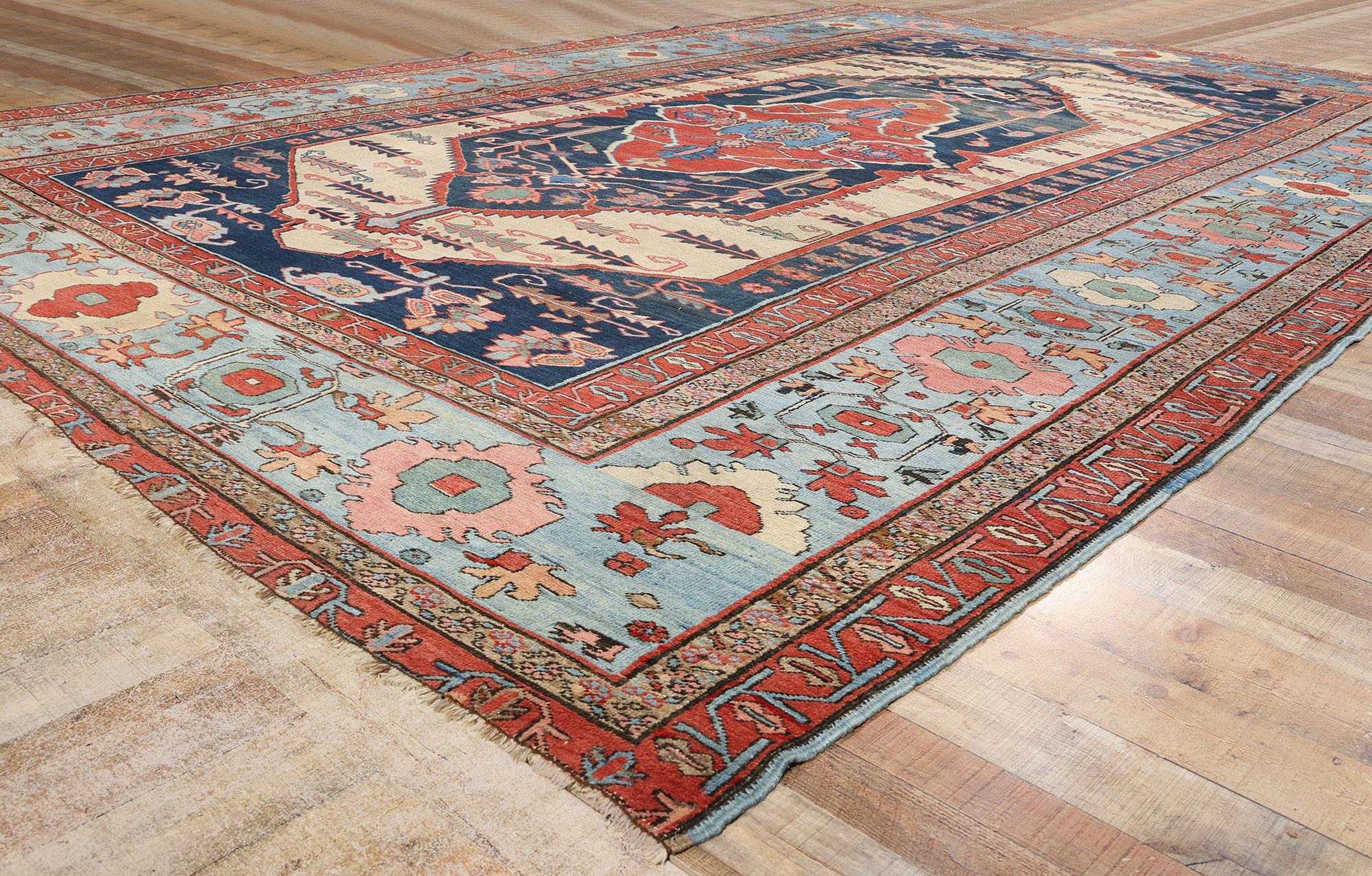 Antiker persischer Bakshaish-Teppich, 11'04 x 16'02 (19. Jahrhundert) im Angebot
