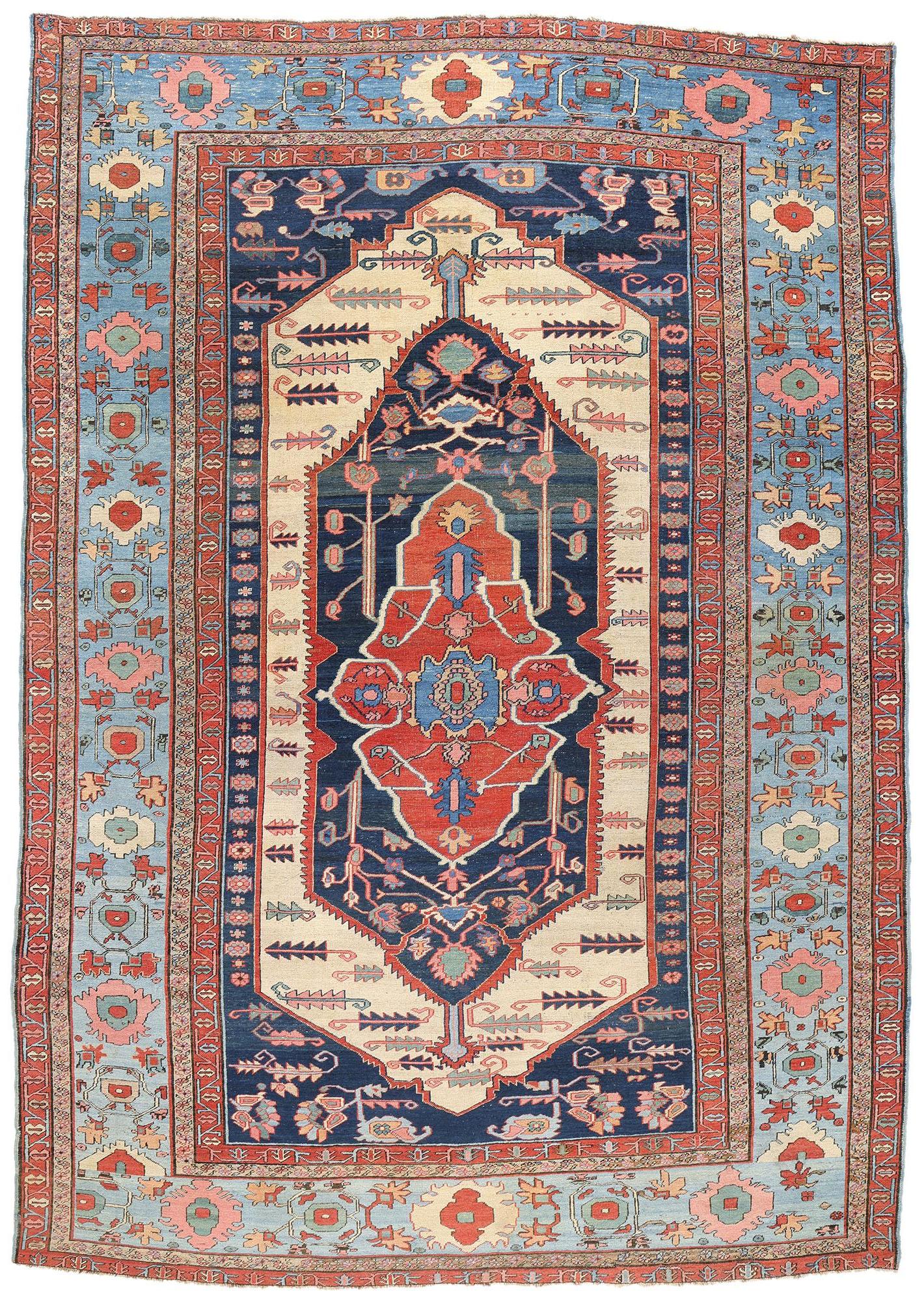 Antique Persian Bakshaish Rug, 11'04 x 16'02