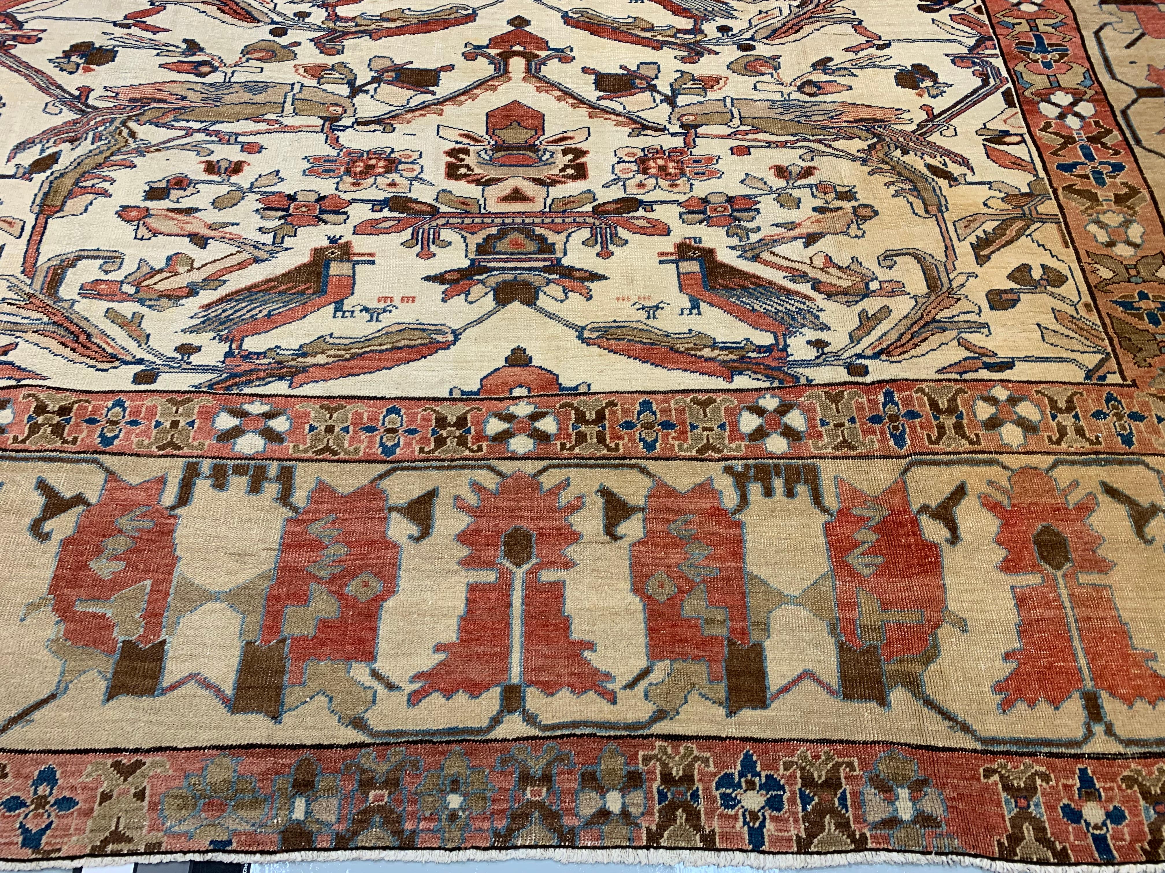 Antique Persian Bakshaish Rug, 13' x 17'6 For Sale 5