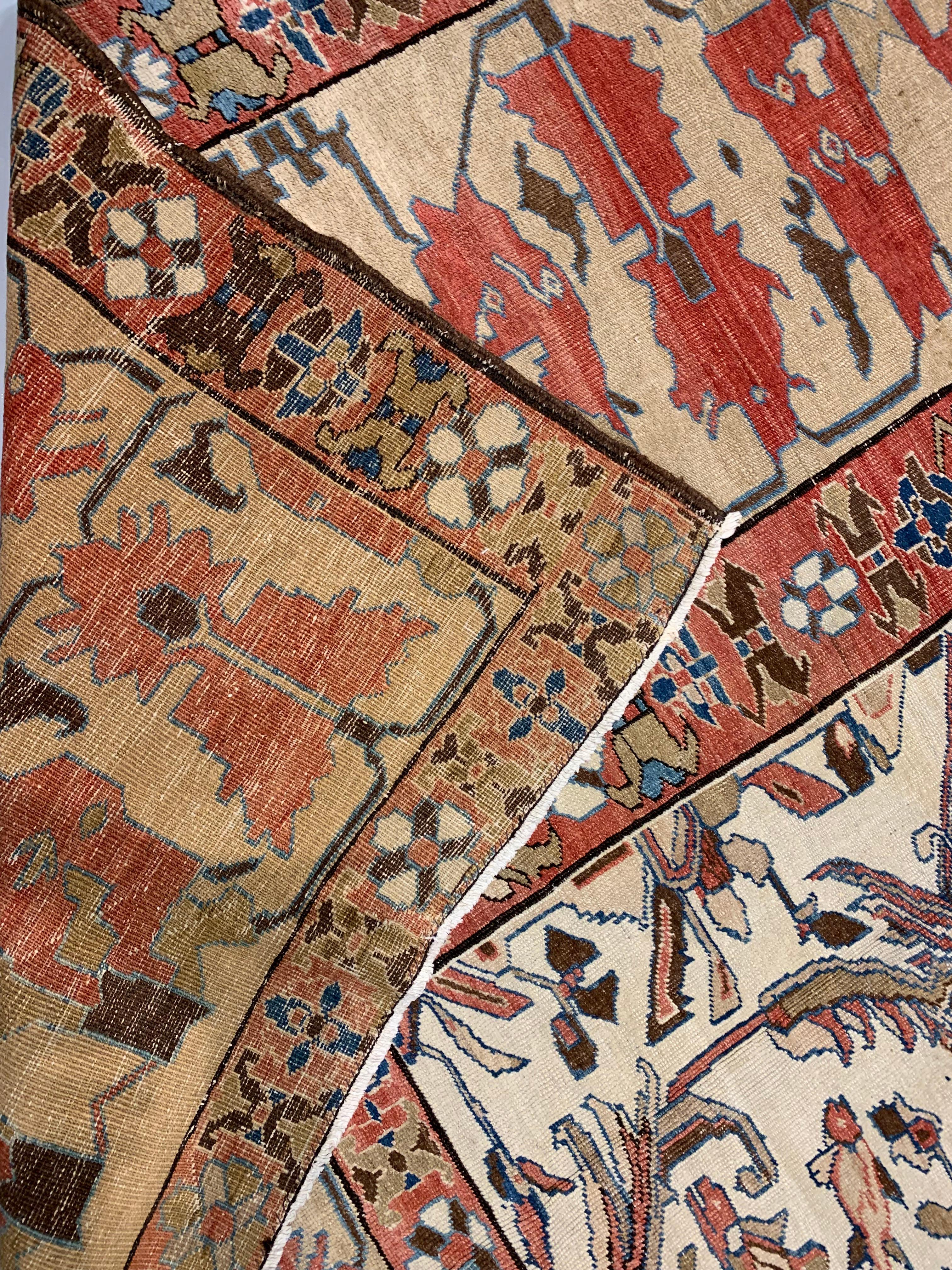 Antique Persian Bakshaish Rug, 13' x 17'6 For Sale 1