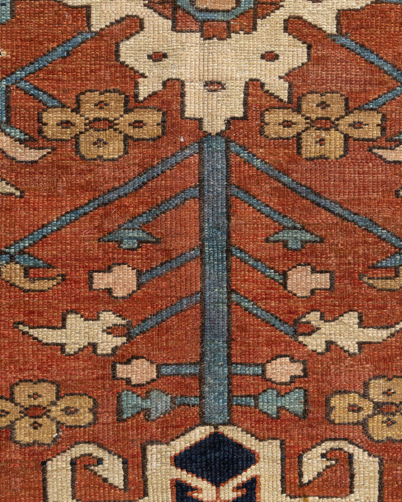 Antiker persischer Bakshaish-Teppich, 2,74 m x 2,74 m (Wolle) im Angebot