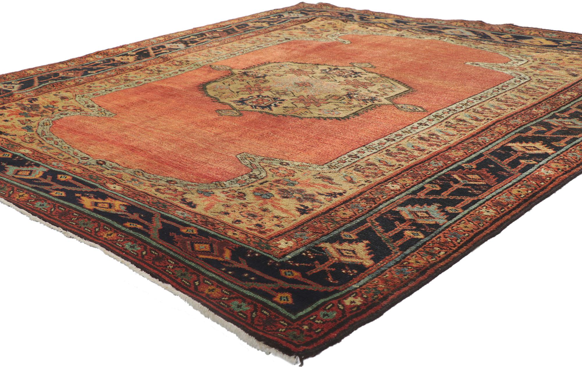 Antique Persian Bakshaish Rug with Modern Northwest Style For Sale 1