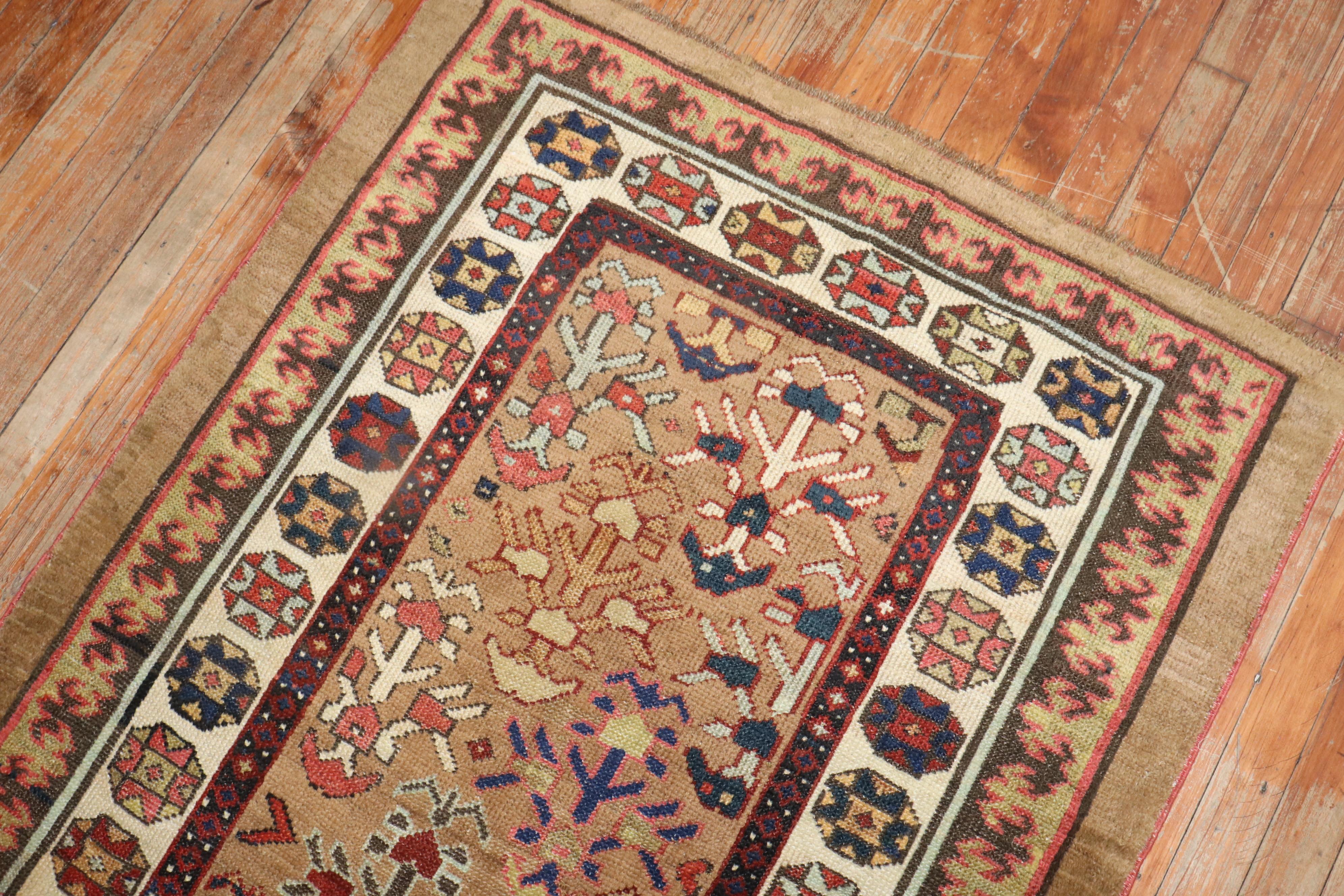 Antique Persian Bakshaish Runner In Good Condition For Sale In New York, NY