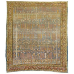 Antique Persian Bakshaish Willow Tree Rug