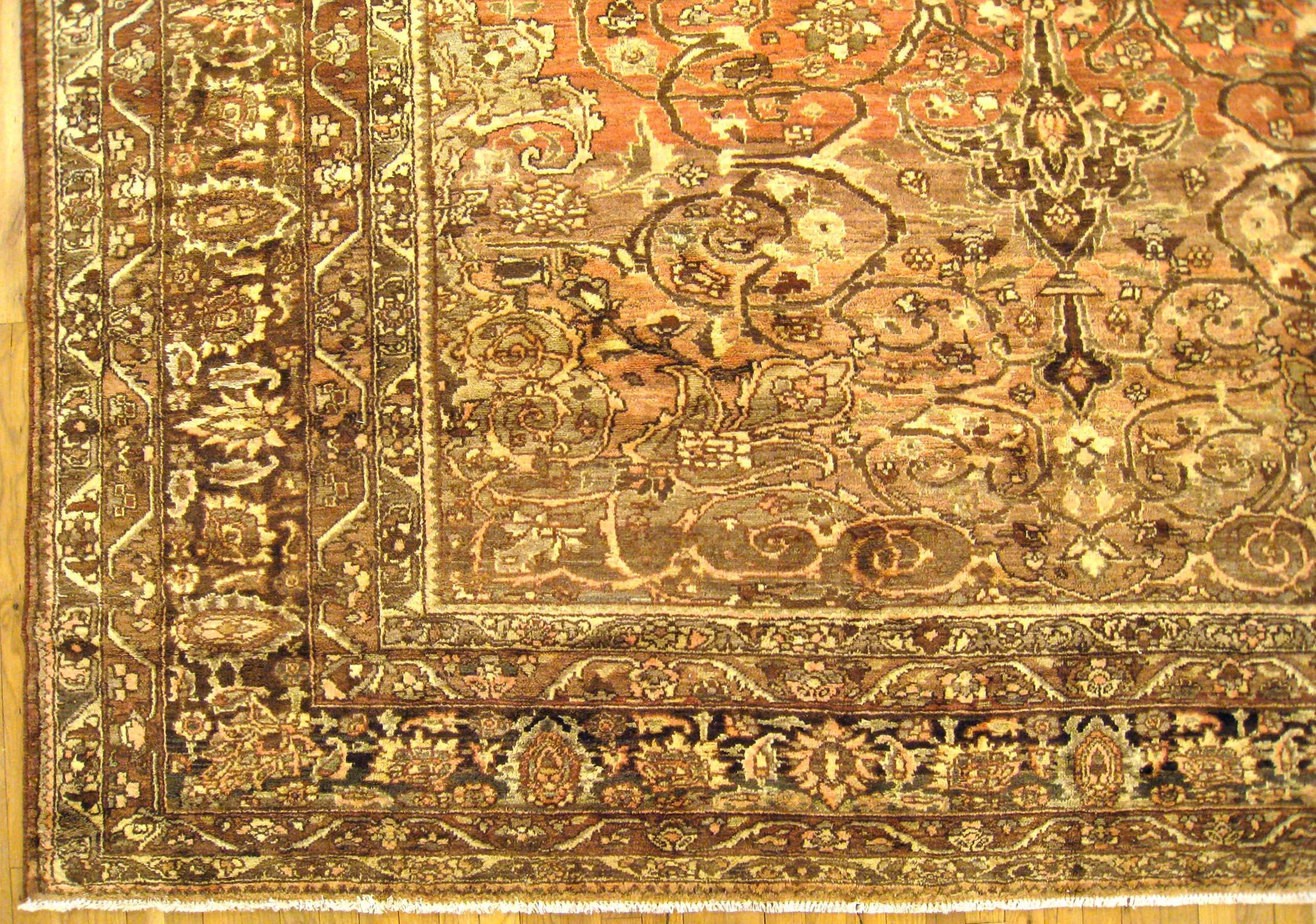 Hand-Knotted Antique Persian Baktiari Oriental Rug, in Room size, w/ Central Medallion For Sale