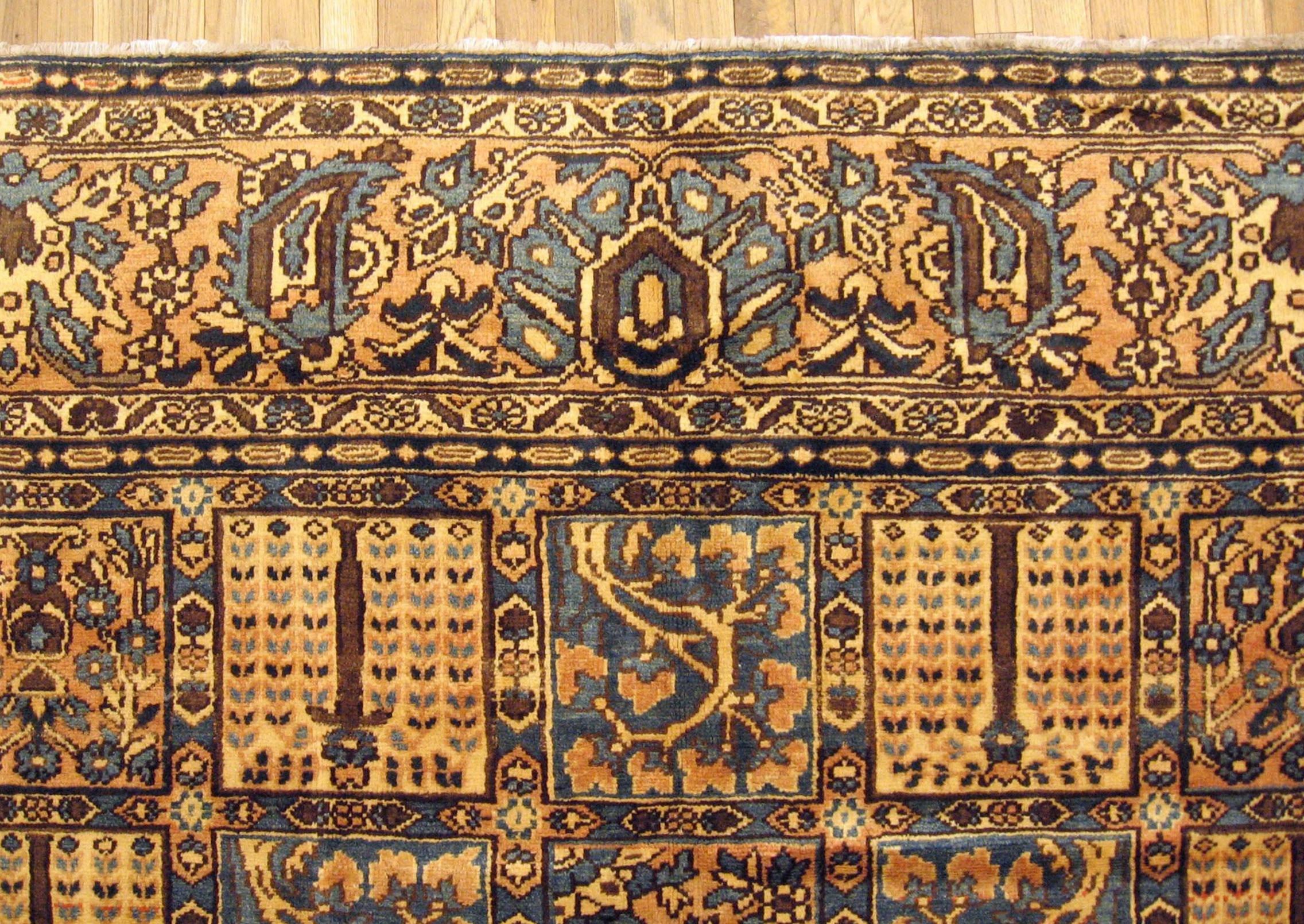 Mid-20th Century Antique Persian Baktiari Oriental Rug, in Room size, w/ Garden Design For Sale