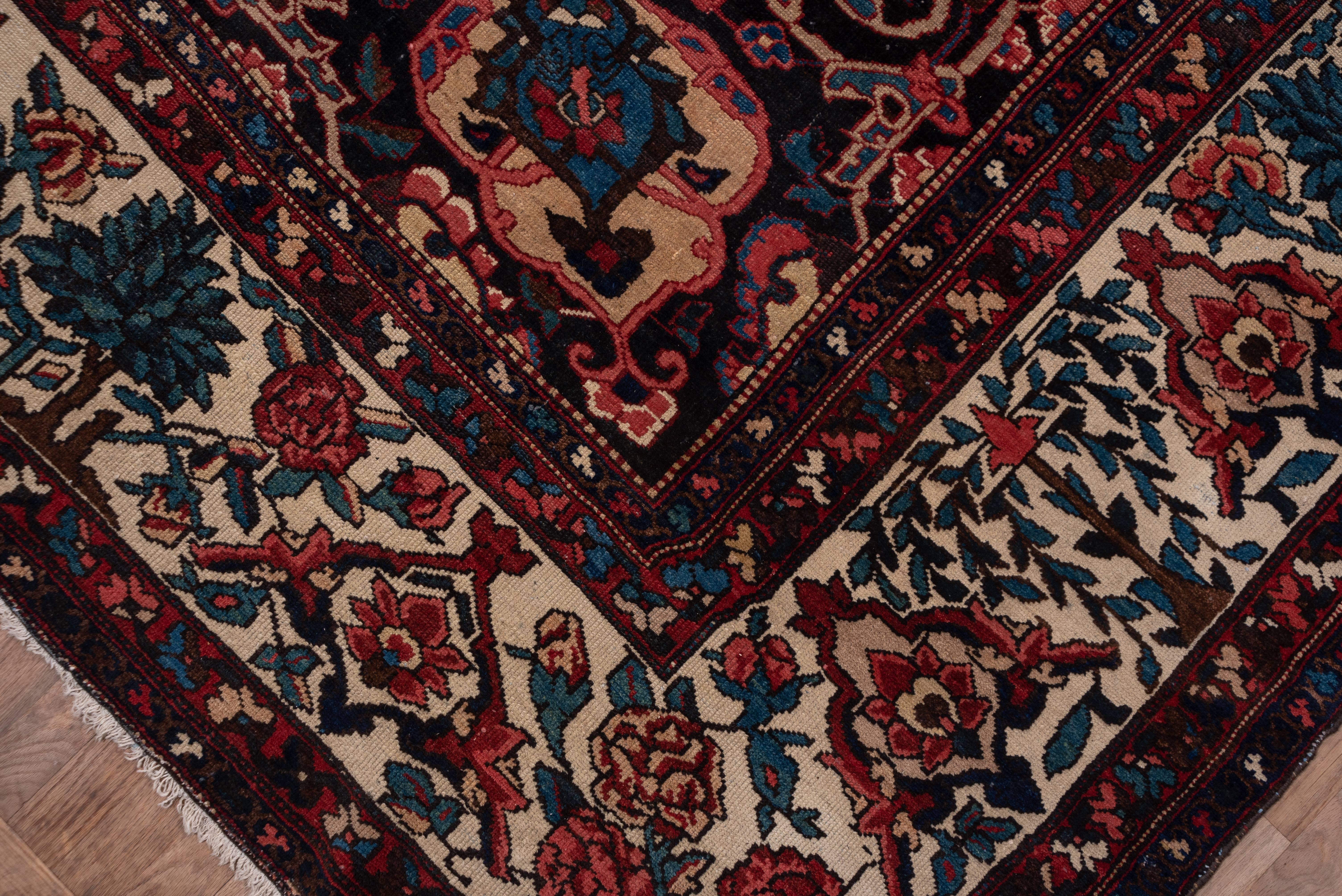 Antiker persischer Baktiary-Teppich, rotes Feld im Angebot 2