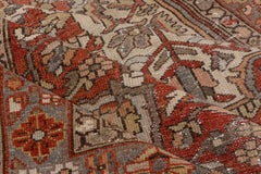 Antique Persian Baktiary Rug, Farahan Sarouk Style, Ivory & Red Field