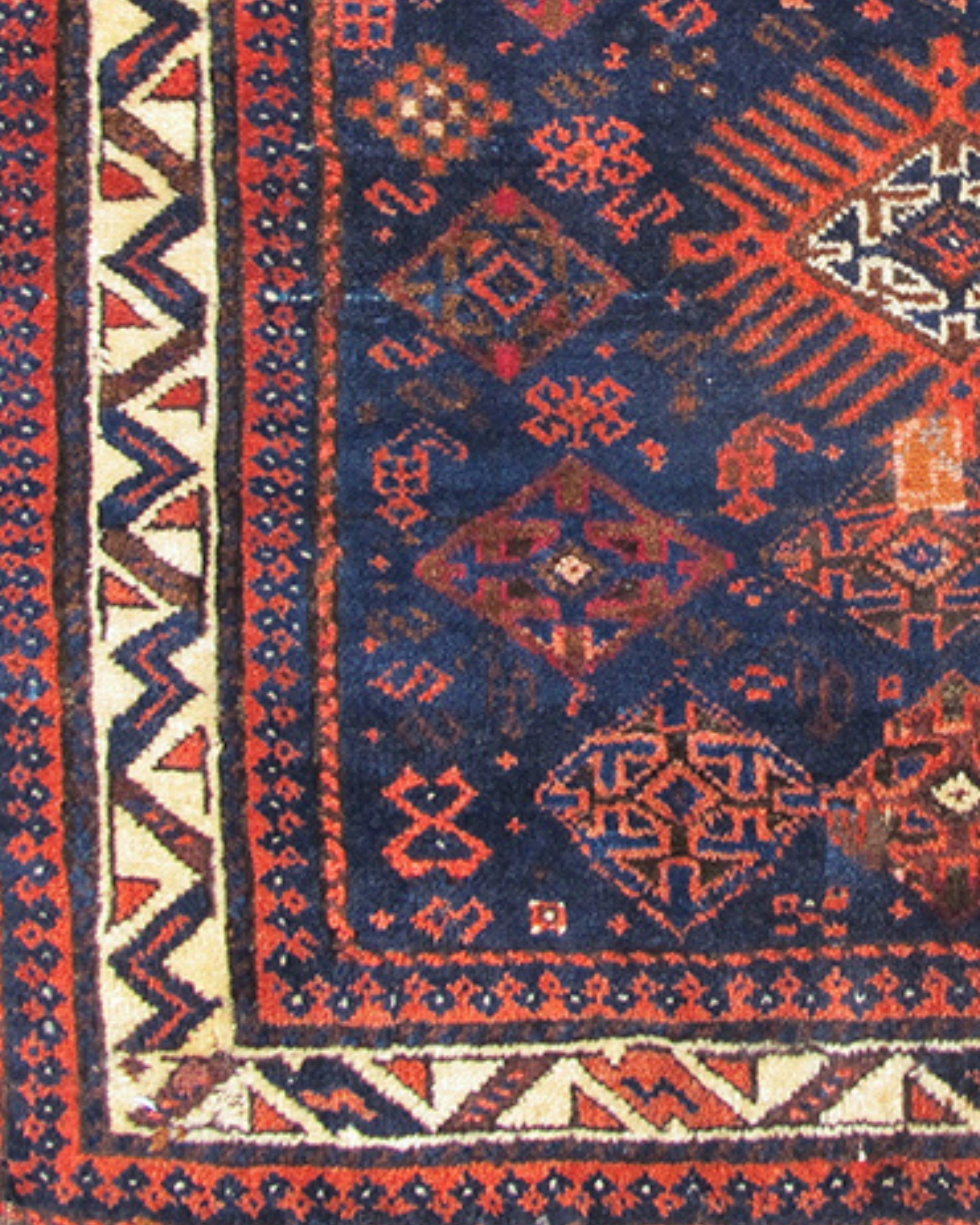 Antiker persischer Baluch-Teppich mit Bagface-Muster, spätes 19. Jahrhundert

Zusätzliche Informationen: 
Abmessung: 2'9