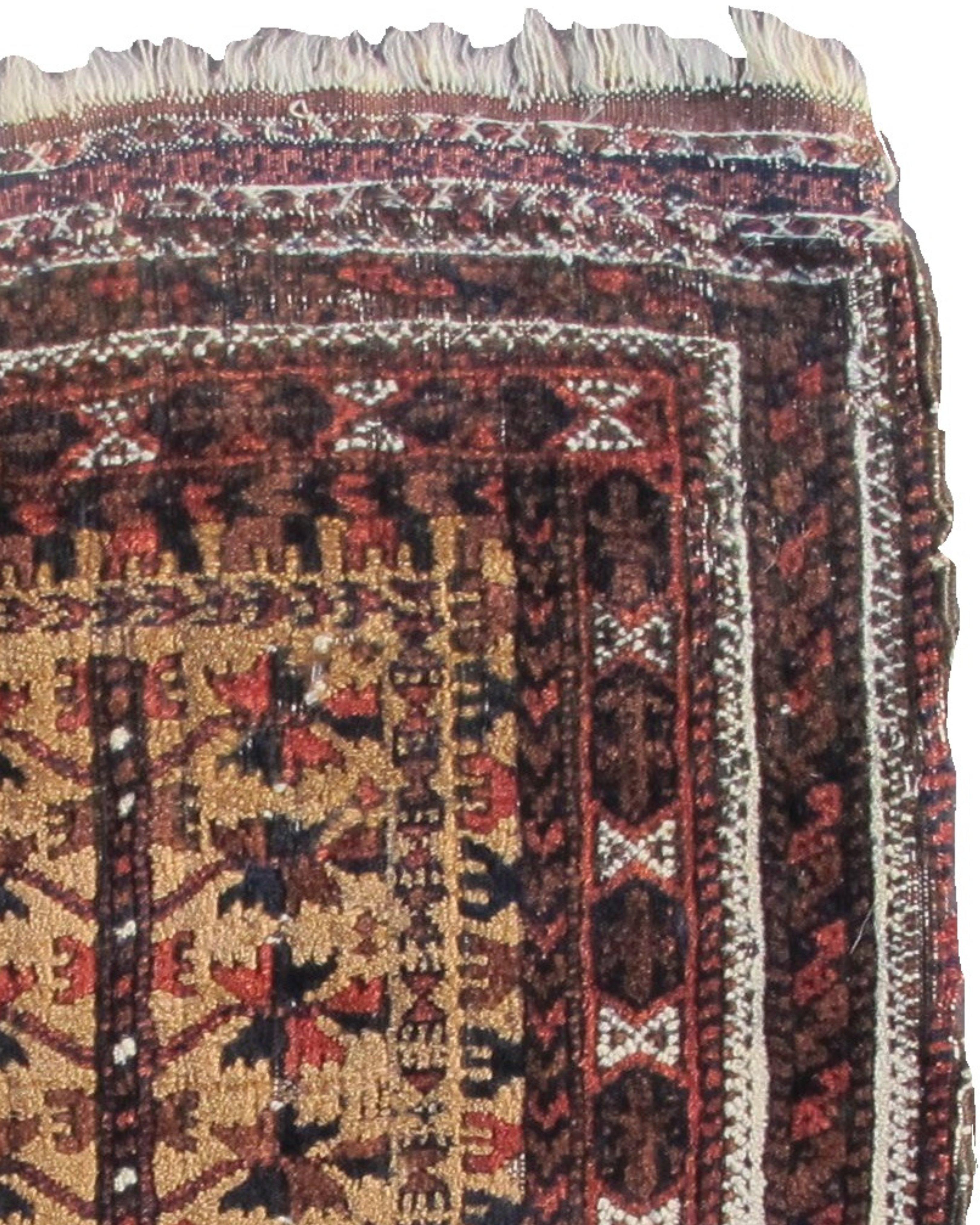 Antique Persian Baluch Balisht Rug, Late 19th Century

Additional information: 
Dimension: 1'7