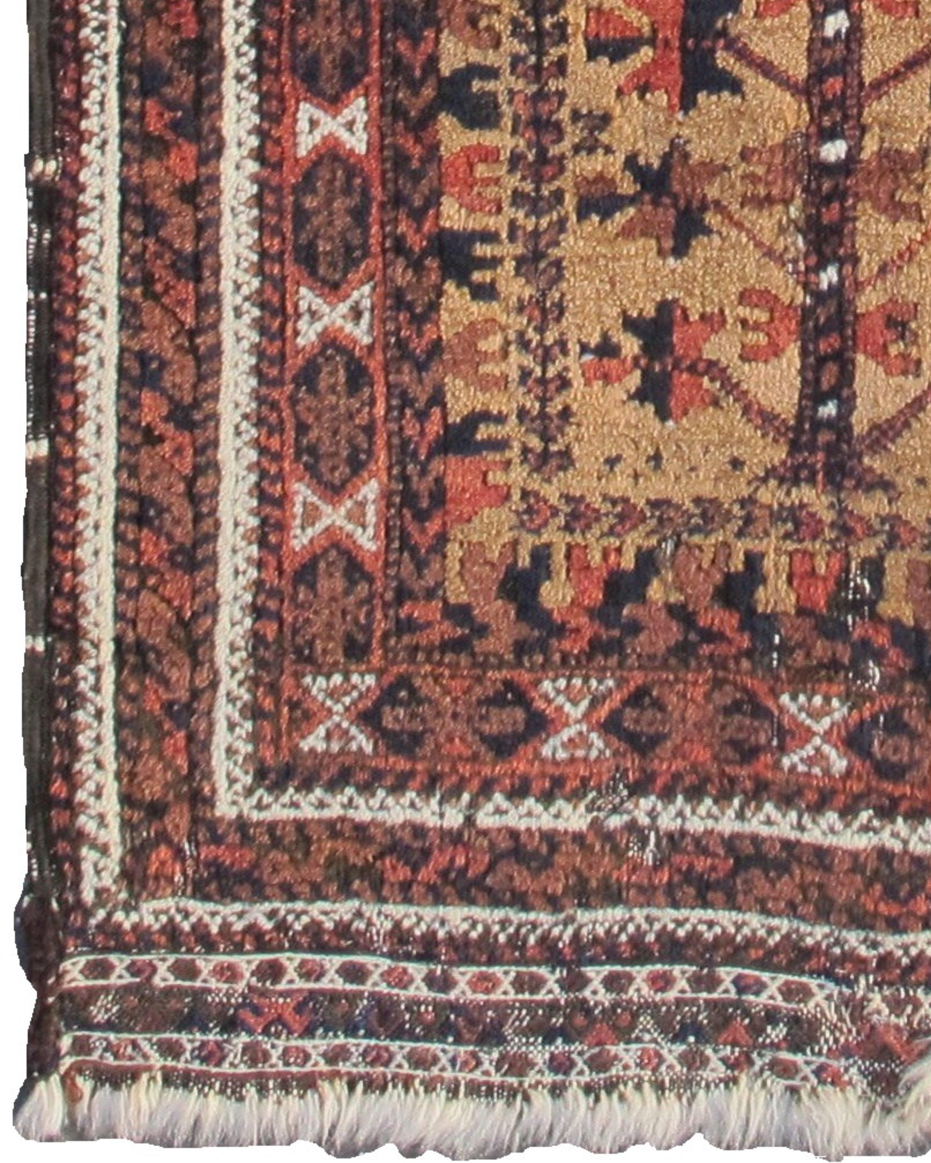 Antiker persischer Baluch-Balisht-Teppich, spätes 19. Jahrhundert (Handgeknüpft) im Angebot