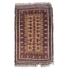 Tapis persan ancien Baluch Balisht, fin du 19ème siècle