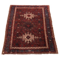 Antique Persian Baluch Oriental Wool Rug, Circa 1910