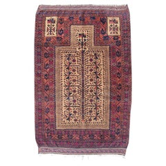 Ancien tapis persan de prière Baluch, vers 1900