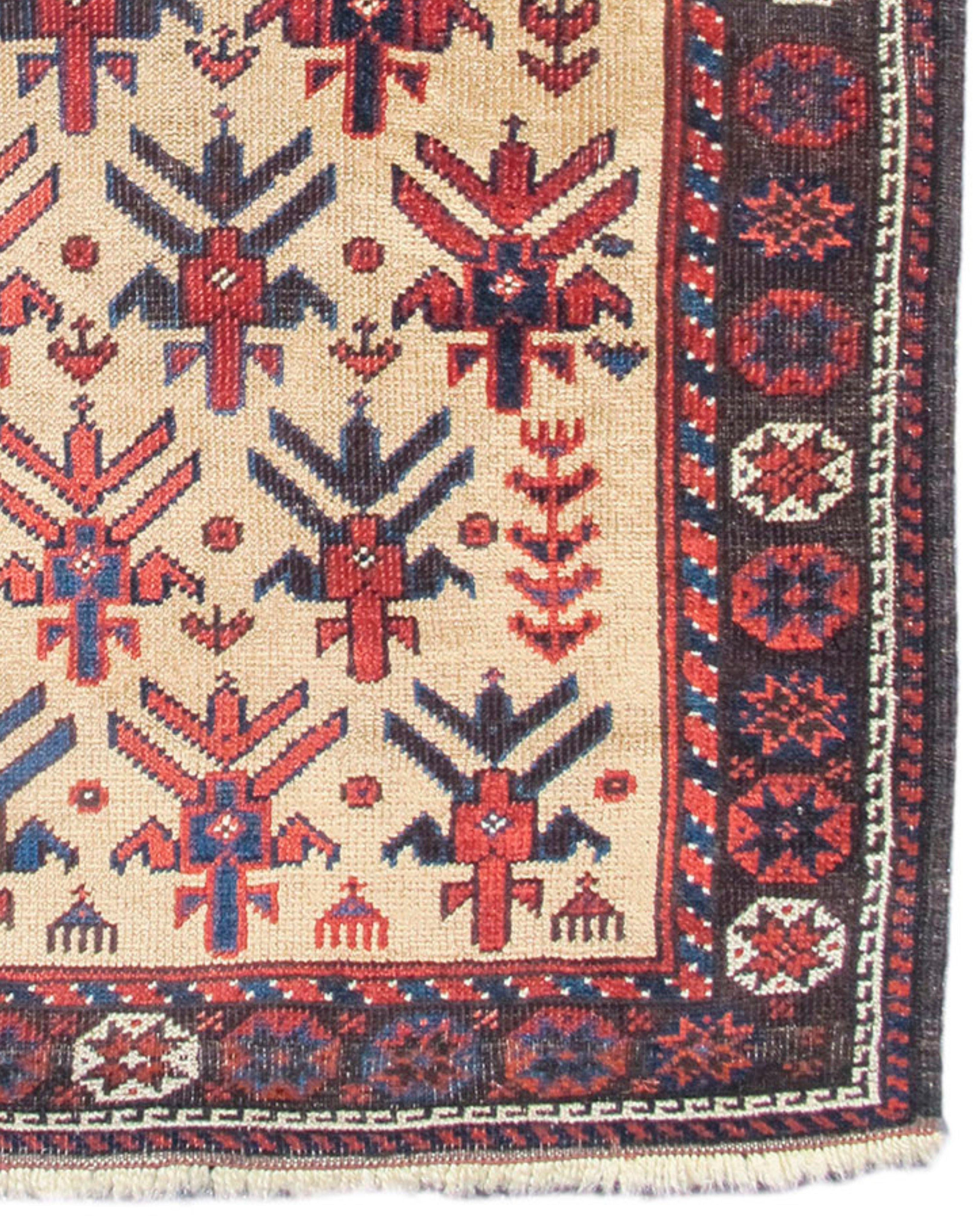 Wool Antique Persian Baluch Prayer Rug, Late 19th Century For Sale