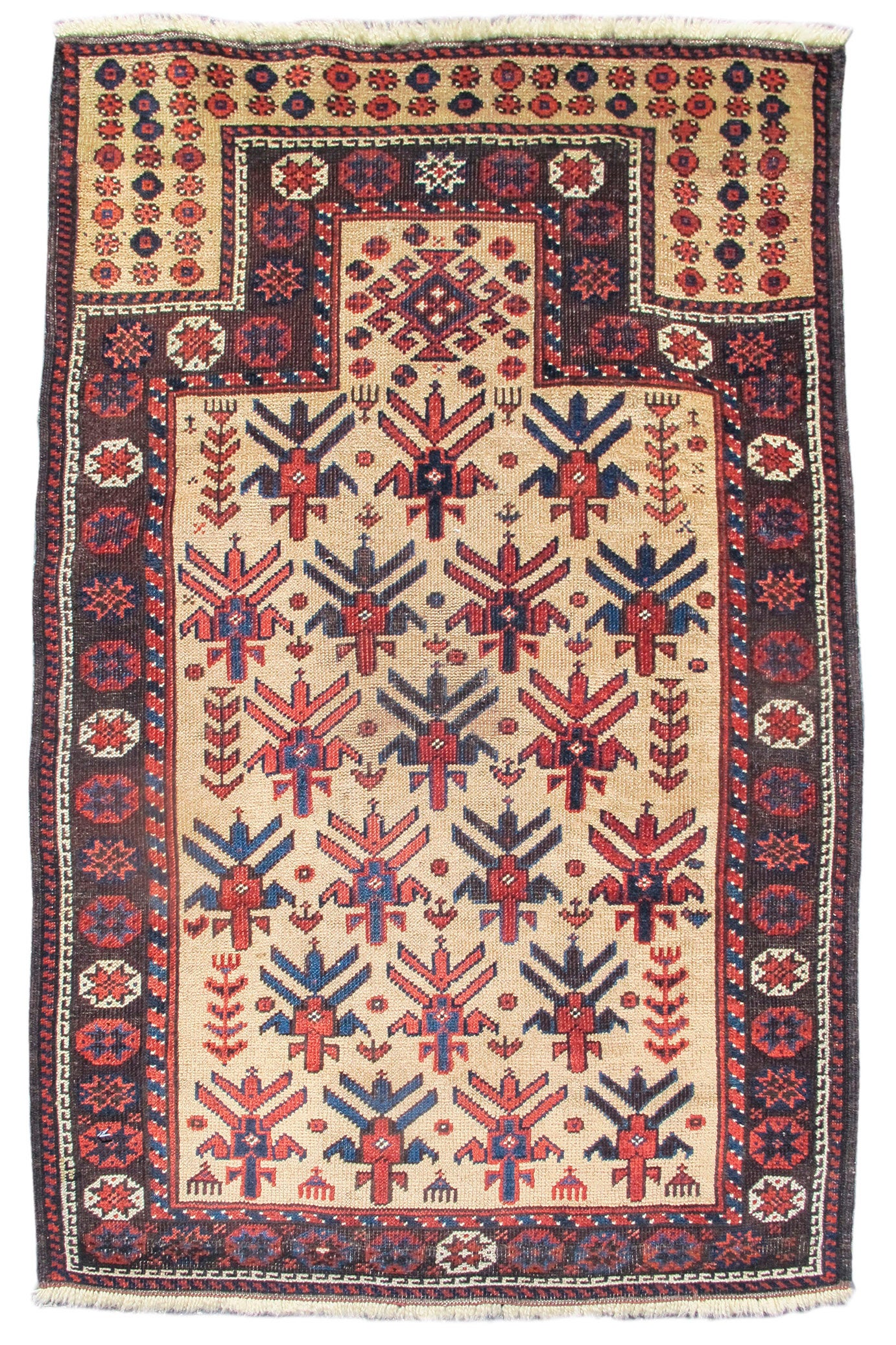 Antique Persian Baluch Prayer Rug, Late 19th Century For Sale